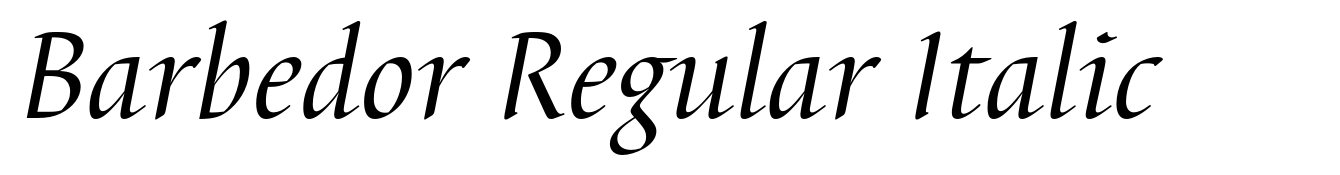 Barbedor Regular Italic